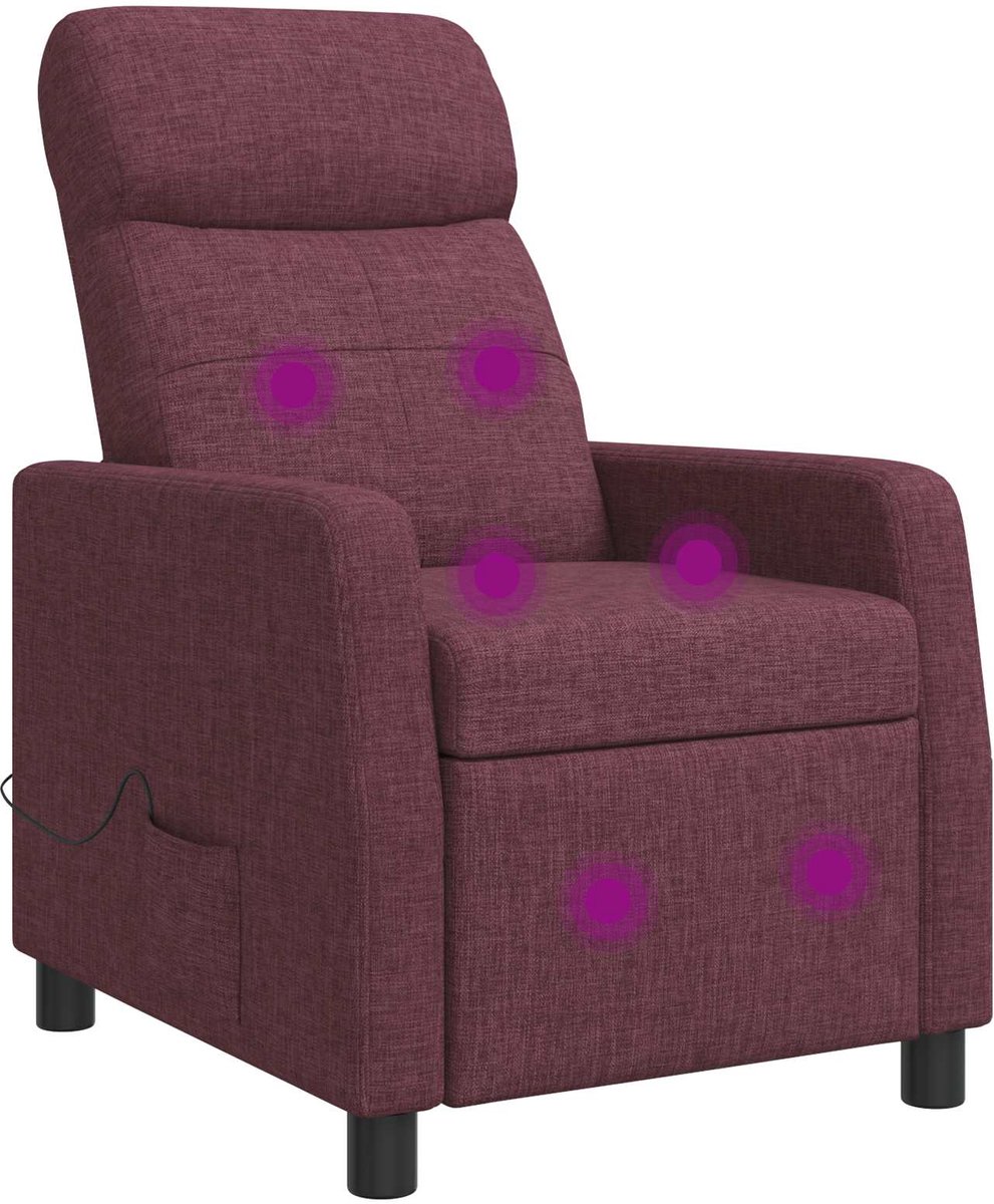 vidaXL Massage - Relaxstoel - Paars - Stof