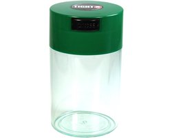 Tightvac storage box, vacuum sealed, 28ml to 170ml, dark green cap and transparent body - ShopVlot