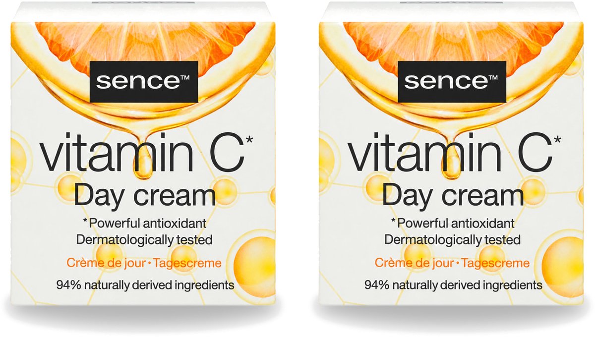 2 x Sence - Vitamine C - Dagcrème - Stralende Huid - 50 ml - Voordeelverpakking - 2 stuks
