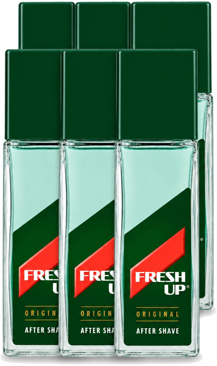 6 x Fresh Up - Aftershave Lotion - Original - for Men - 100 ml - Voordeelverpakking - 6 stuks