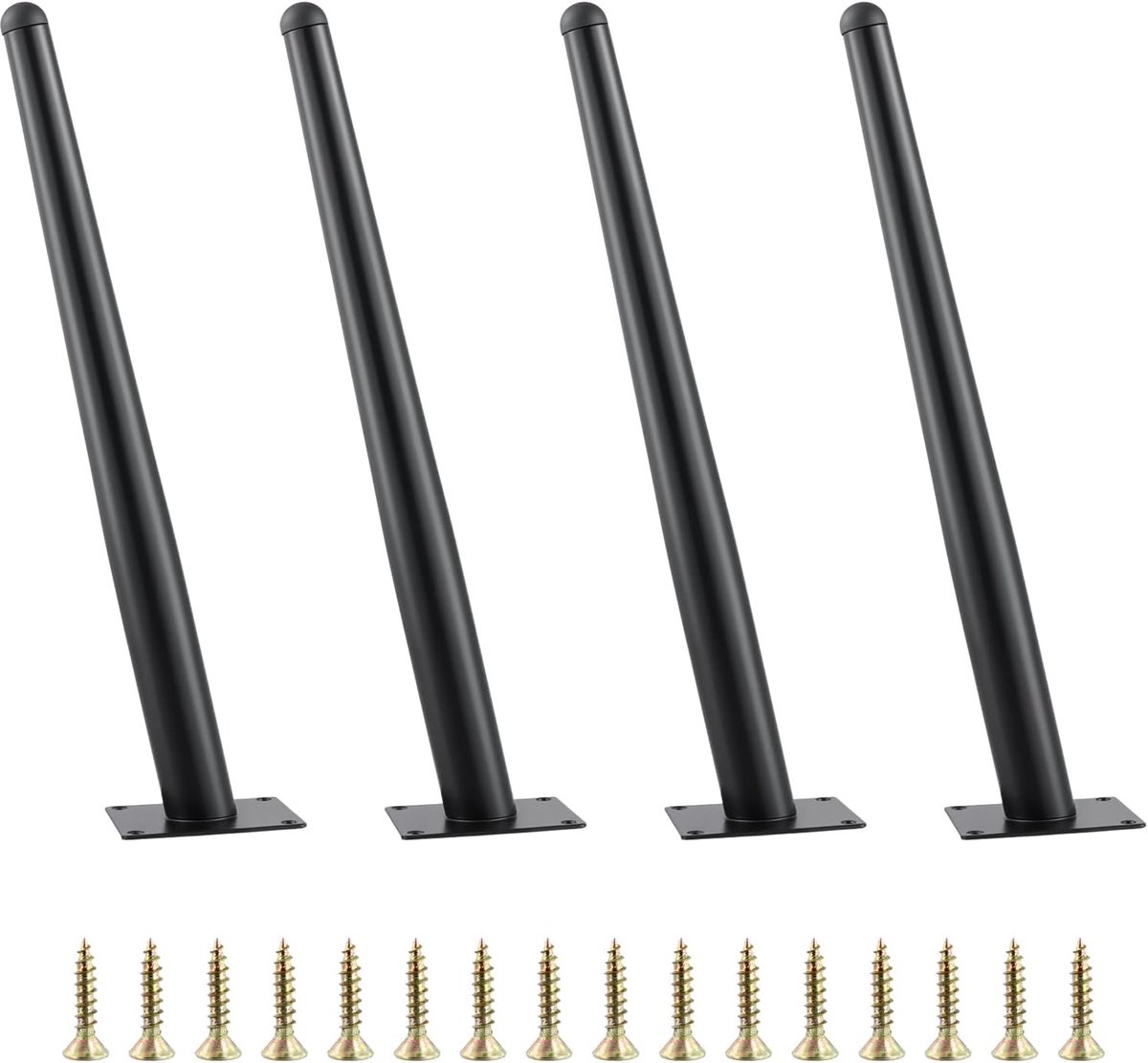 4 Pieces Metal Furniture Legs 35cm Angled Table Legs Black Black Furniture Legs Cabinet Legs Taper Chair Legs for - ShopVlot