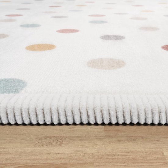 Home Tapijt Voor Kinderen Vloerkleed Kinderkamer Antislip Regenboog Dierlijk Motief Stippen, Maat:80x150 cm, Kleur:Veelkleurig — afbeelding 2