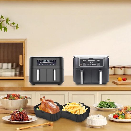 Accessoires voor Ninja Foodi Max Dual Zone AF400EU AF300EU 9,5 l airfryer-accessoires voor Double Stack XL SL400EU siliconen vorm, heteluchtfriteuse voor Cosori 8,5 l — afbeelding 3