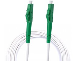 30 m LC/APC naar LC/APC Singlemode glasvezelkabel 3,0 mm, OS2 Simplex, LSZH, wit, lage demping, FTTH aansluitkabel, compatibel met Deutsche Telekom Router & ONT, 30 meter