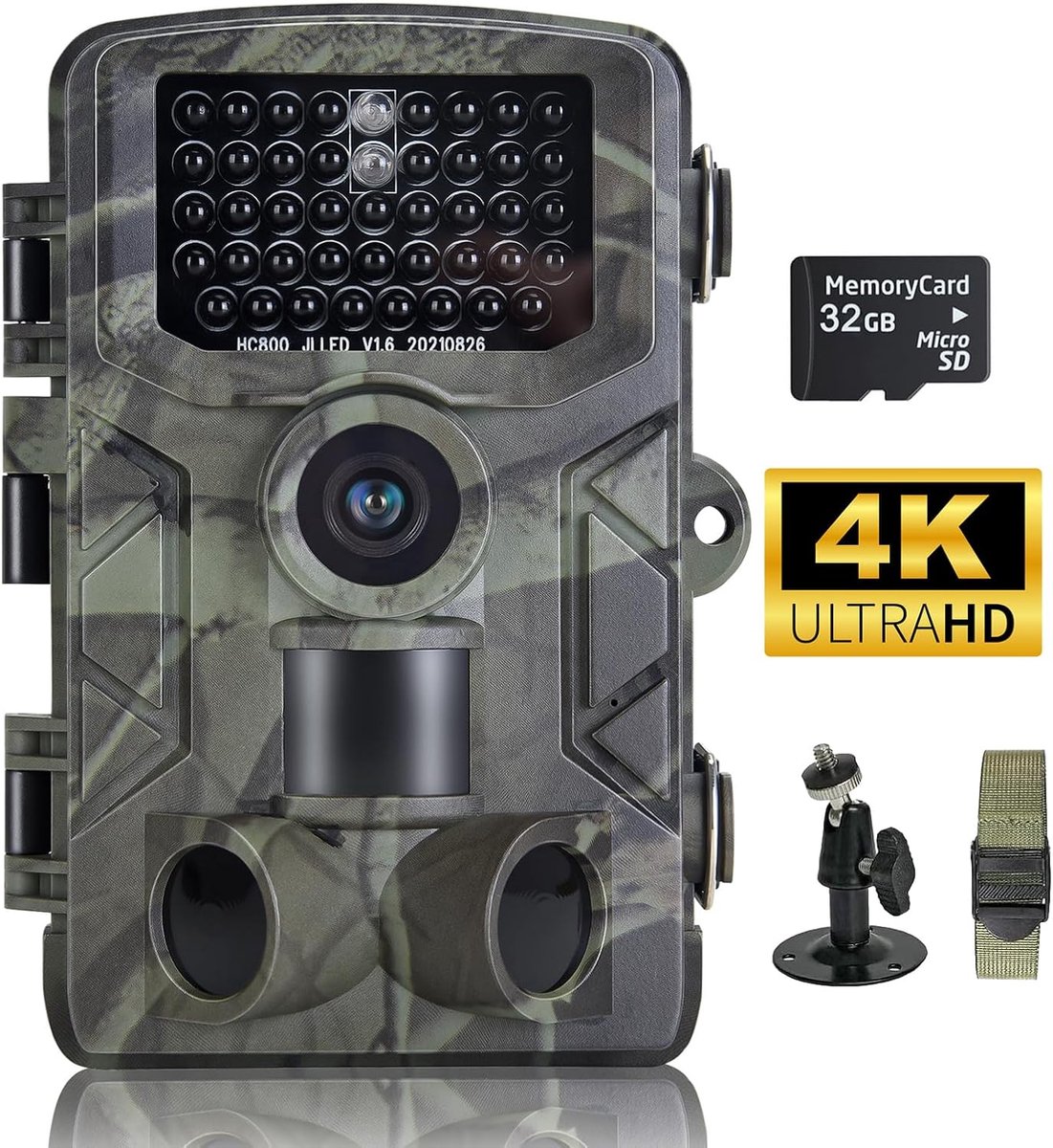 Wildlife Camera 4K 50MP Wildlife Camera with Night Vision Motion Sensor Wide Angle 120°, 850nm IR LEDs Night Vision - ShopVlot