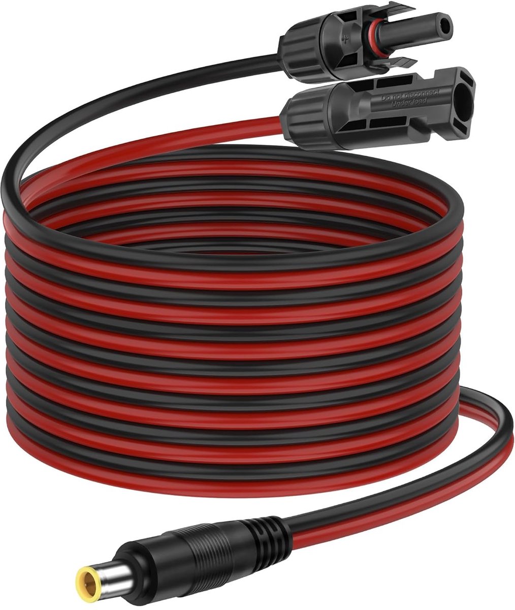 XMSJSIY Solar Panel to DC 7909 8mm Adapter Connector Extension Cable 14AWG Solar Connector to DC 8mm Plug Inverter - ShopVlot