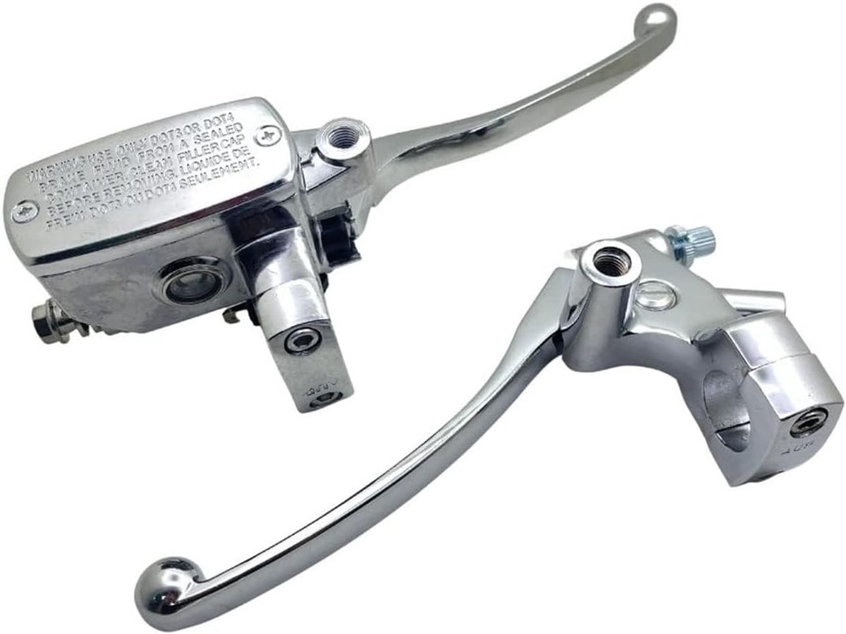 1 Paar Universal Chrome 25MM 1 "Motorfiets Rem Koppelingshendel Hoofdcilinder Reservoir voor Honda Shadow VT600 VT750 VT1100 VT1300 VTX1300 VF750 VLX Deluxe Aero ACE Spirit Magna