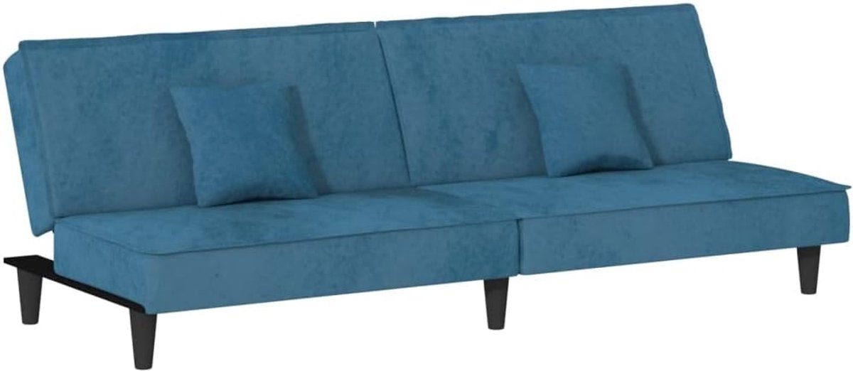 Blauw, fluweel, woonkamerbank, kantoorbank, slaapkamerbank, loungebank voor woonkamer, slaapkamer, logeerkamer