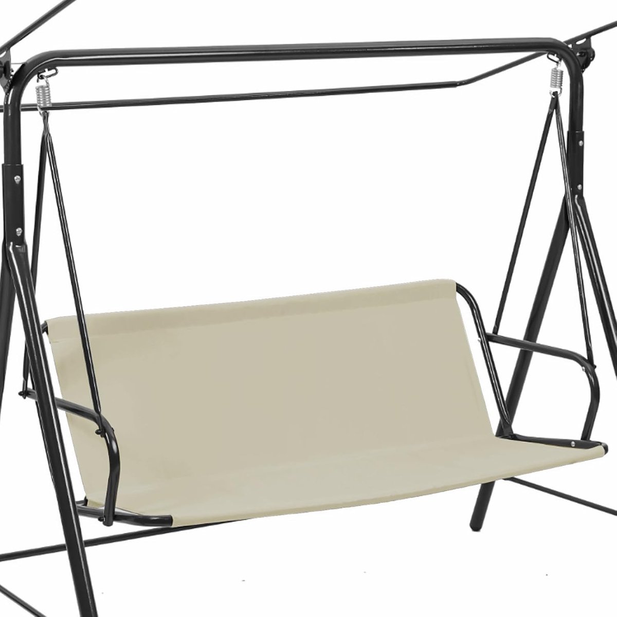 Afdekking voor schommelstoelen, waterdichte stoelhoes, terrasschommelkussen voor tuinschommel, binnenplaats, balkon, 115 x 48 x 48 cm, beige