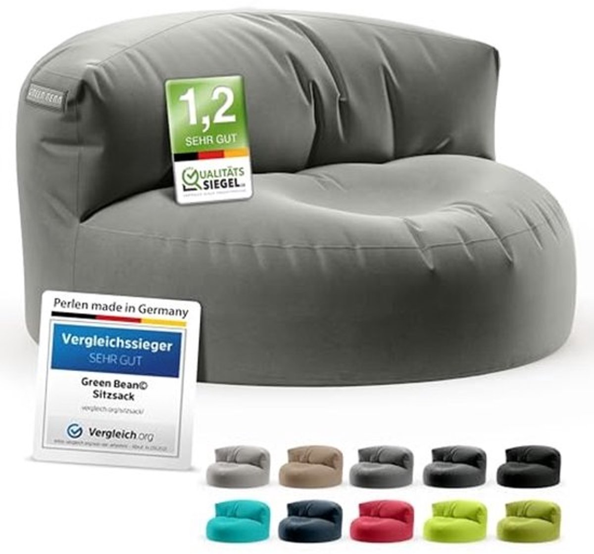 Ergonomische zitzakbank - 90 x 50 cm - Met wasbare overtrek - Voor binnen en buiten