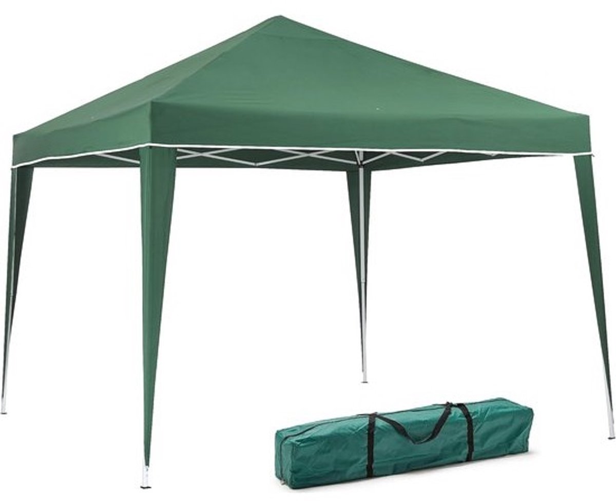 Opvouwbaar paviljoen 3 x 3 cm - Groen, multifunctioneel voor tuin en buitengebruik