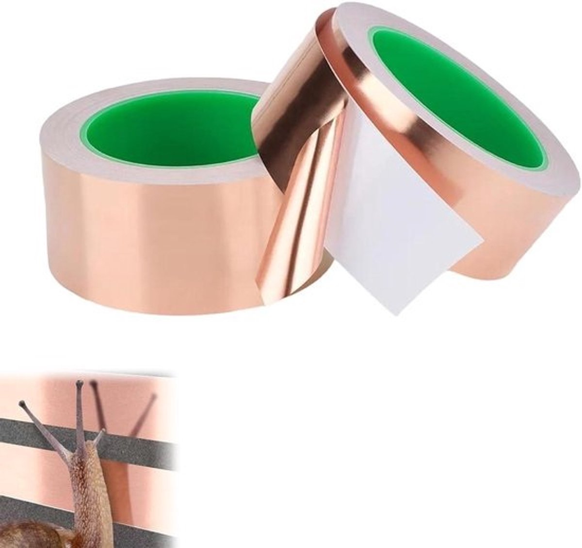 Koperband tegen slakken - EMI-afschermband - 2 rollen - 50 mm x 20 m