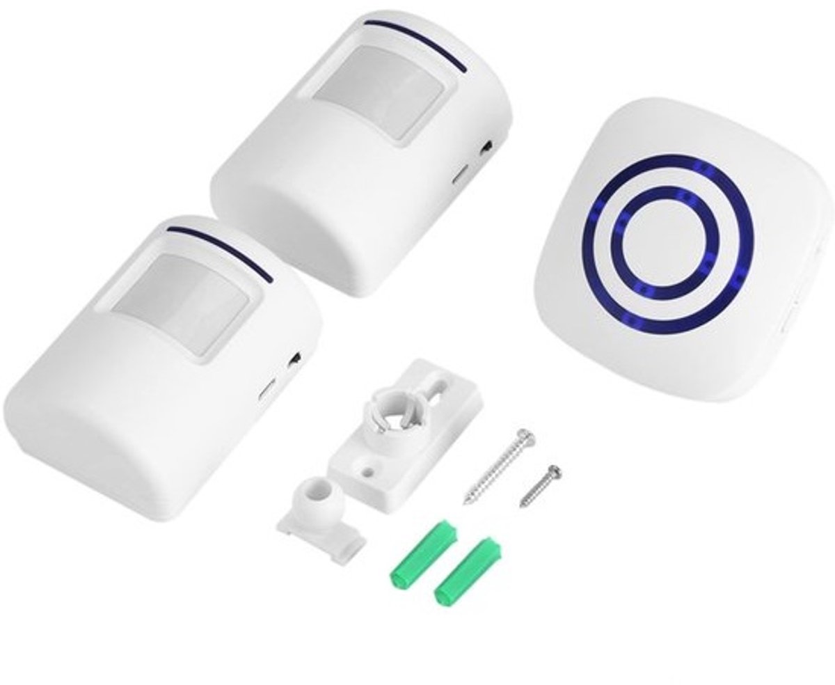 ONF3 - Deurbelalarm - draadloze bewegingsmelder - infraroodsensor - compact formaat - veiligheid - betrouwbaar systeem - geschikt voor thuis -...