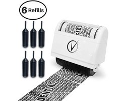 Vantamo Address blocking stamp for hiding sensitive information, wide protection against identity theft, roll stamp - ShopVlot