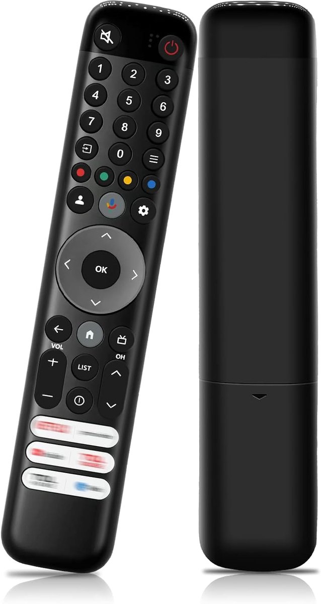 Afstandsbediening vervangen met TCL Smart TV, spraakafstandsbediening vervangen met 6 sneltoegangstoetsen, universele tv-afstandsbediening compatibel met TCL LED Android/Google UHD OLED QNED Smart TV