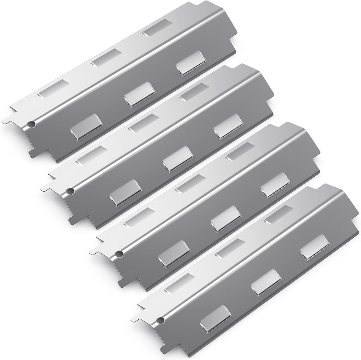 Universele warmteverdeler, 37 cm, reserveonderdeel, compatibel met de meeste gasbarbecue-modellen, verwarmingsplaten voor grill (roestvrij staal)
