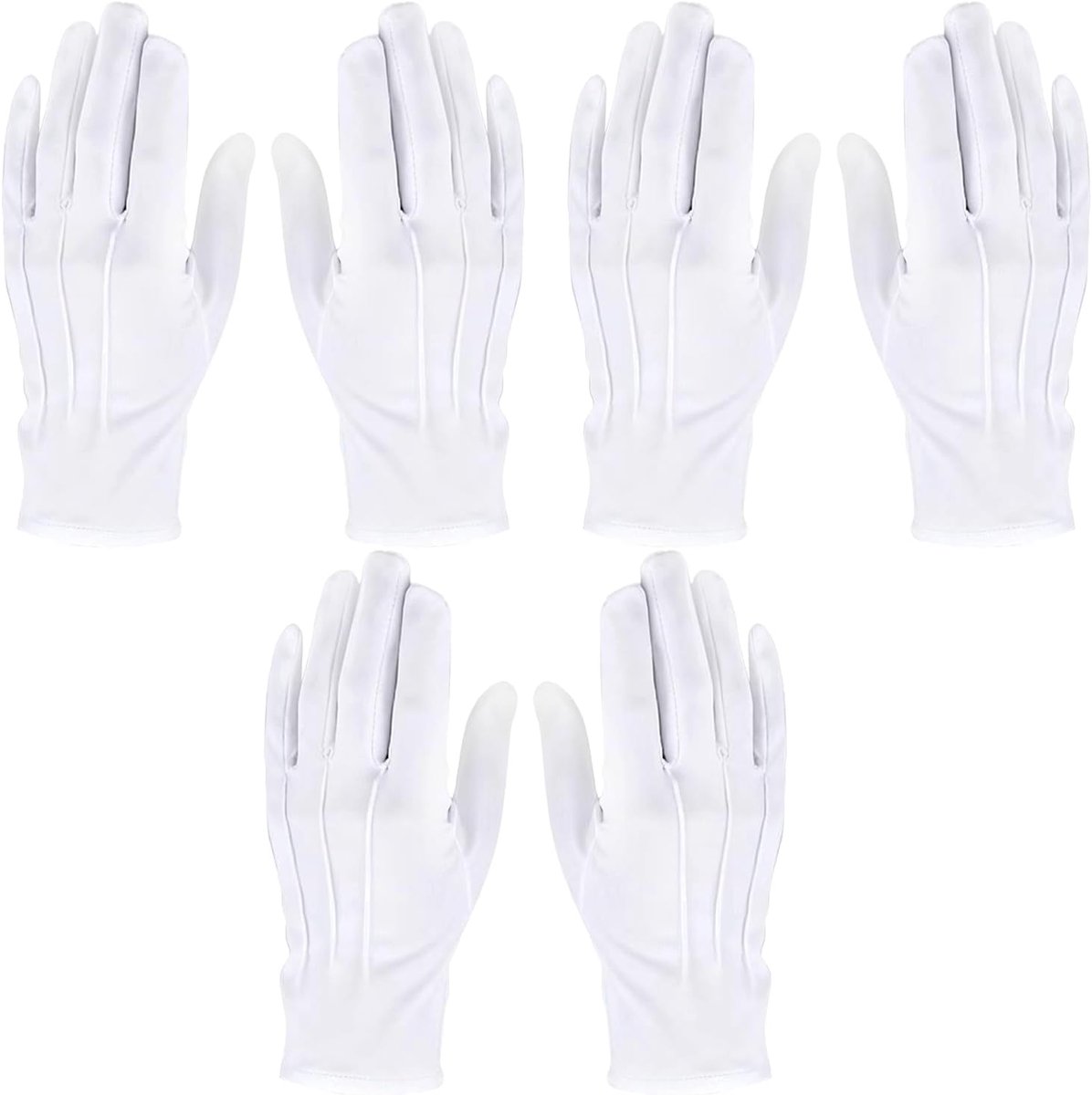 Handschoenen, gewatteerde smokinghandschoenen van nylon, katoenen handschoen voor het hanteren van bruid, jurken, sieraden en kostuums, witte handschoen voor heren, voor optochten van