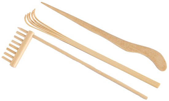 Tuin Rake Set - Zen Tuin Gereedschap - Zand Tuin Onderhoud - 7 Delige Kit - 50 g - Natuurlijk — afbeelding 3