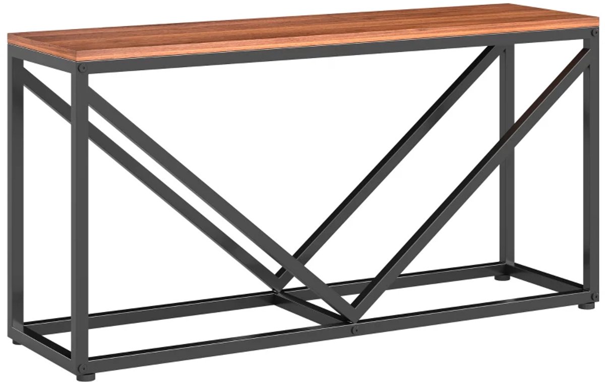 Haardaccessoires - 2-in-1 Brandhoutrek Voor Binnengebruik - Verhoogd - Met Scheidingswand - Bijzettafel - 98 x 28 x 50 cm
