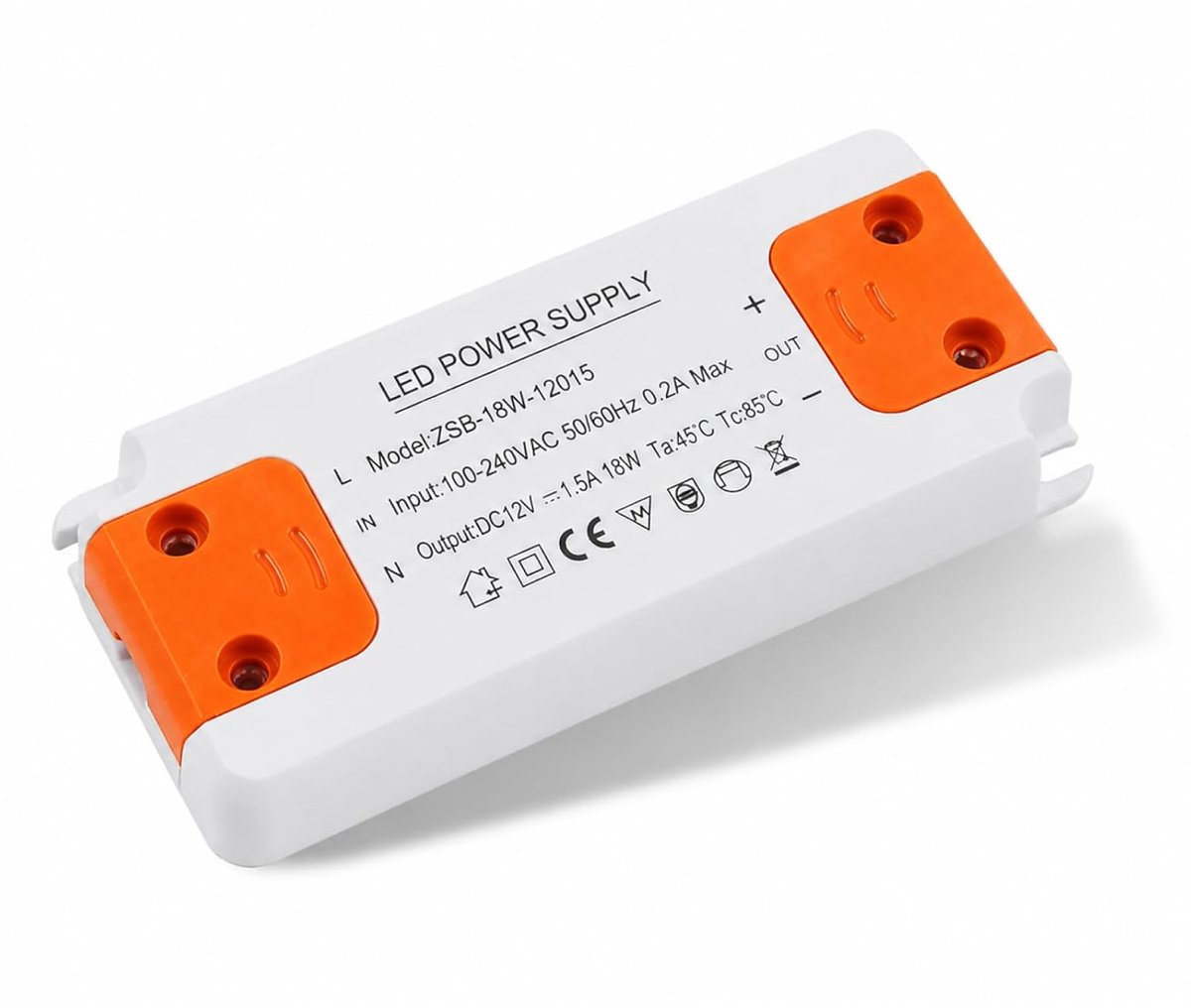 Led-transformator 12 V - 1,5 A - constante spanning - flikkervrije werking - ShopVlot