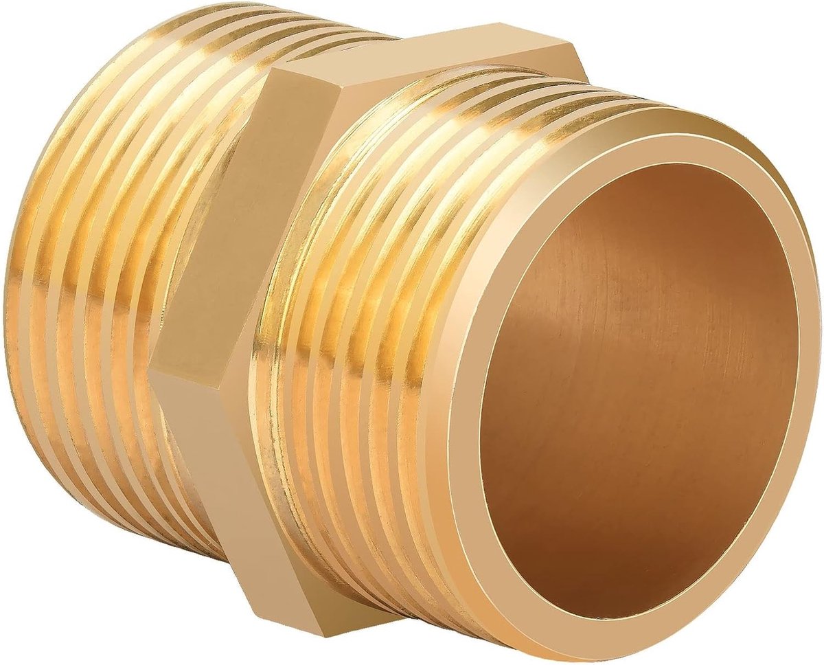 Double nipple 1 inch threaded fittings double nipple on both sides suitable for plumbing, central heating, hot and - ShopVlot