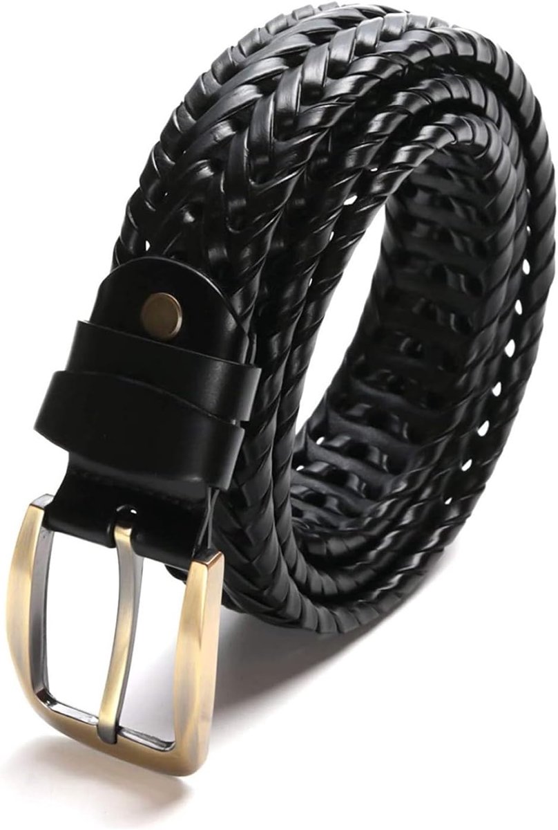 Harewith Men's Casual Belt, Durable Golf Belt, Braided Mesh Design, Ideal for Business Work Outfit and Formal Occasions - ShopVlot
