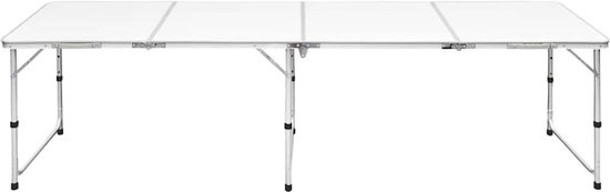 vidaXL - Campingtafel - inklapbaar - en - verstelbaar - 240x60 - cm - aluminium van Merkloos — afbeelding 4