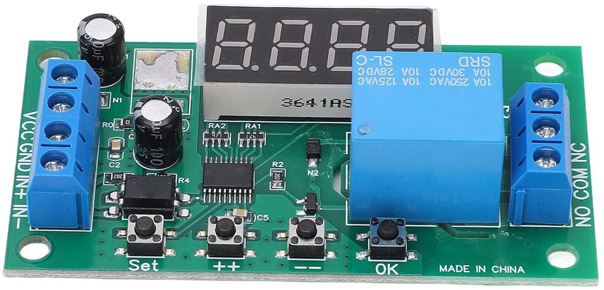 Multifunction 12V Pulse Relay Module, 10A Relay, 12 Modes, 0.1-9999999.9 S Delay, 0.01S Accuracy, PCB Control Board - ShopVlot