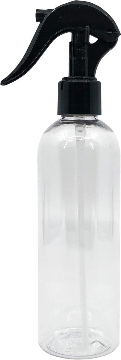 SnelShoppen - Transparante BIOHY Sprayfles 250 ml met Pompverstuiver - Chemisch Bestendige Spuitflacon voor Huishoudelijke Reinigers, Olie, Cosmetica