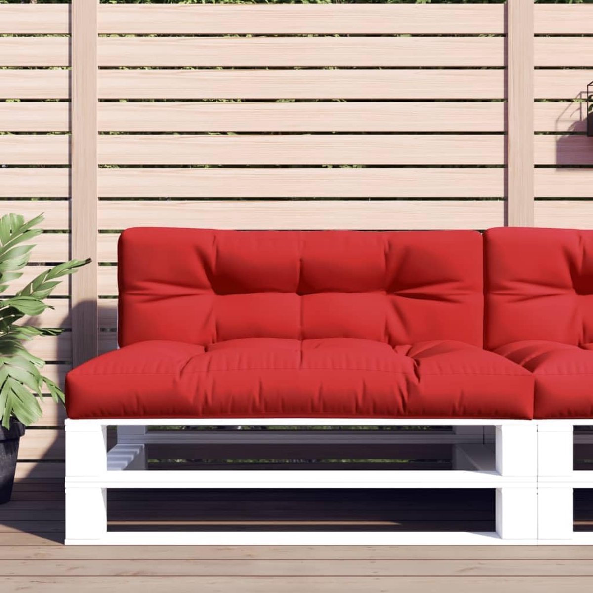 Palletkussens voor buiten, waterdicht, met holle vezelvulling, uv-bestendig polyesterweefsel voor tuin, terras of binnen, comfortabel en gemakkelijk te reinigen