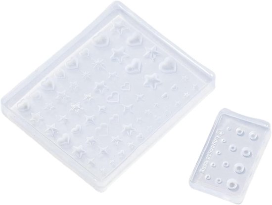 Mallen 2 Stuks Herbruikbare Ronde Hart Stervormige Nagels Art Gereedschap Siliconen Mal Voor Nagels Ontwerp Decoratie Diy Hars Craft Accessoires — afbeelding 5