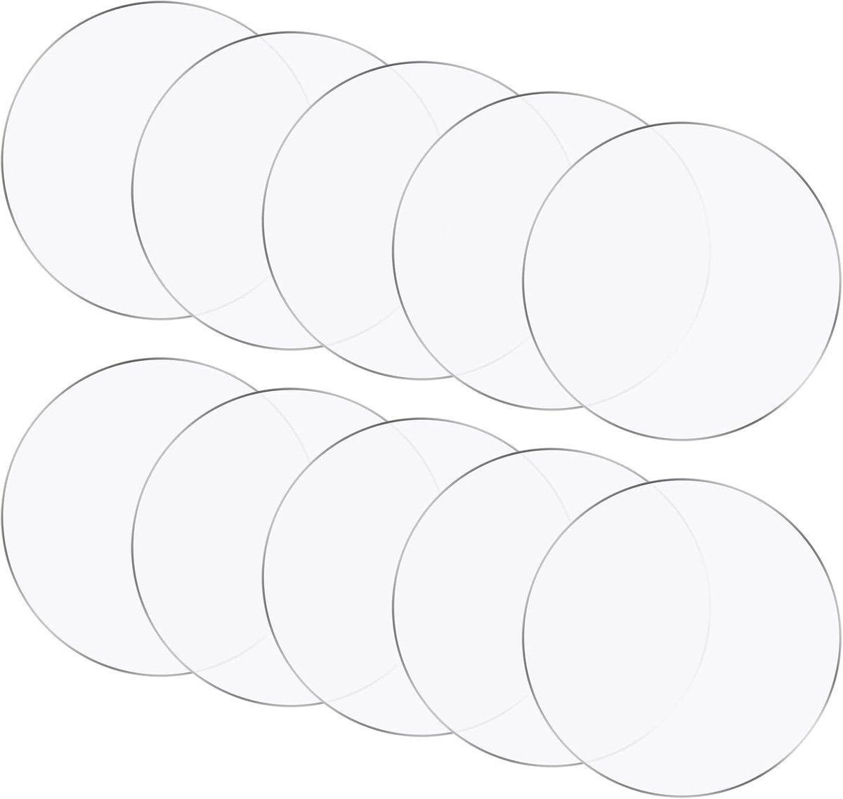 10 stuks 10 cm ronde transparante acrylschijven om te knutselen, ideaal voor sieraden, fotolijsten en displays