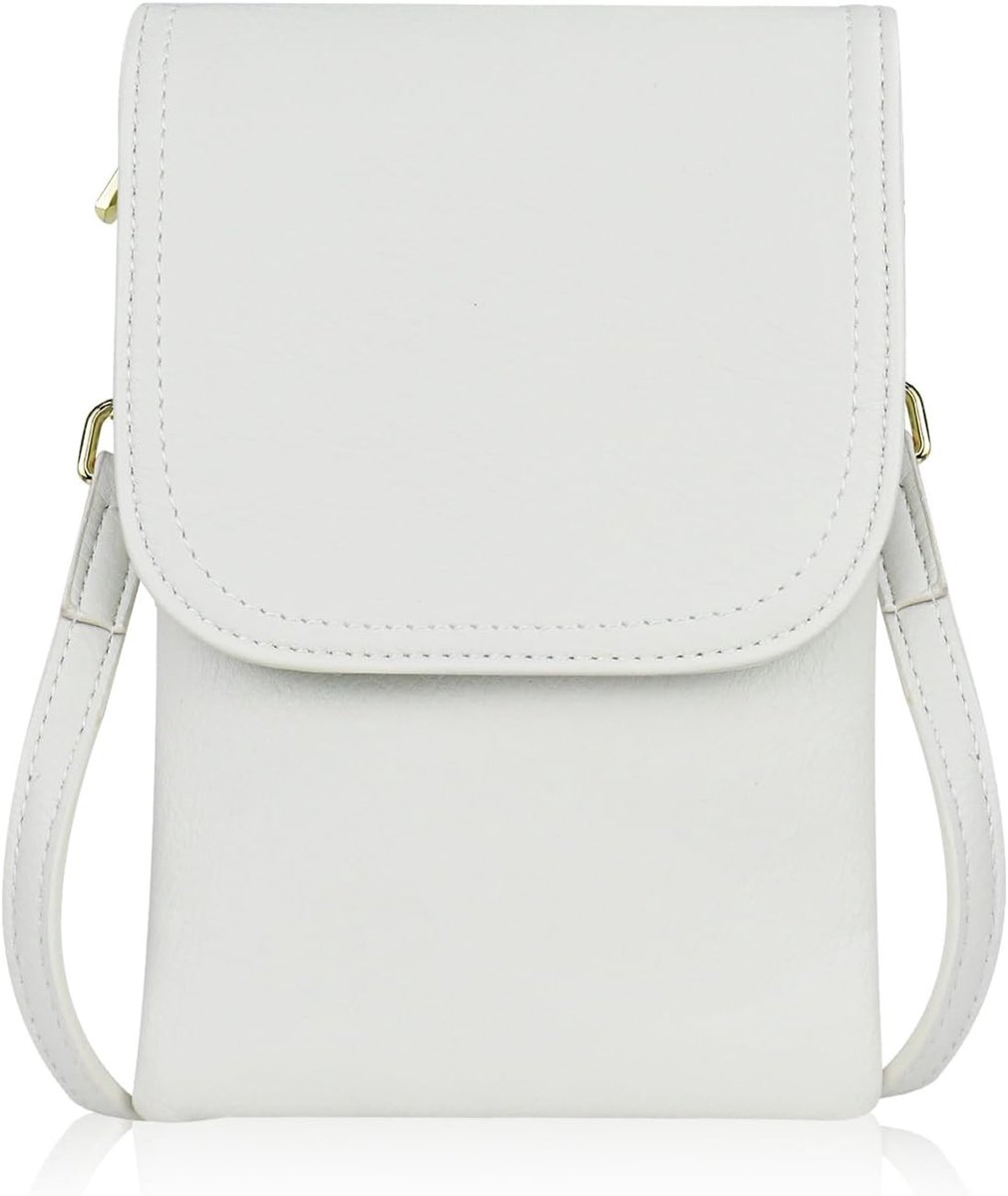 Dames Schoudertas, Waterdichte Crossbody Tas met 3 Laagse Vakken, Telefoonhoes en 3 Kaartslots, Verstelbare Schouderriem