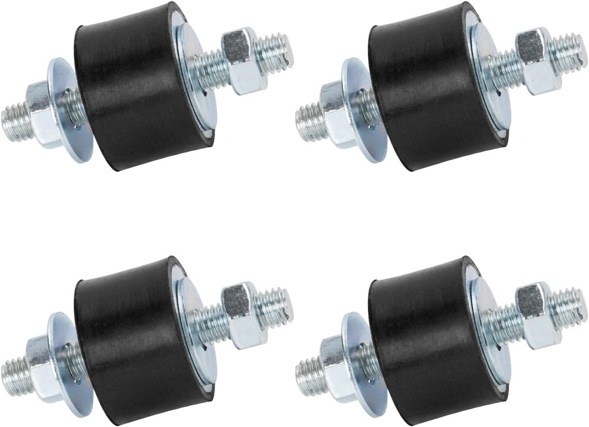 Gummipuffer voor Airconditioning M8 Airconditioning Trillingsdemper, Anti-Vibratie Voeten Stootkussen voor Warmtepomp, Luchtcompressoren, Dieselmotoren, Benzinemotoren, Waterpompen (40 x 30 mm)