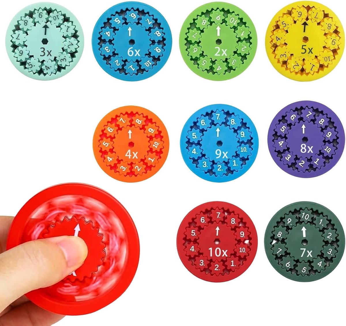Feiten Fidget Kit – 9 Stuks Educatief Speelgoed – Kleurrijke Rekenhulpmiddelen – Compact Ontwerp – Geschikt voor Kinderen en Volwassenen – Leren en Spelen Thuis, School of Reizen