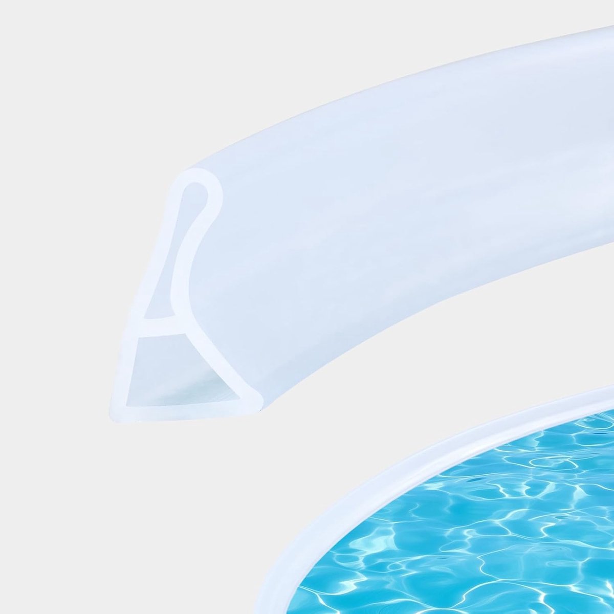 2 m douchewaterblokkering, zelfklevend, bad- en douchebereik, vloerblokkering, douchewaterdam, afdichtstrip, douchedrempel, waterstop voor badkamer, toilet, keuken (transparant, 3 cm h x 2 cm b)