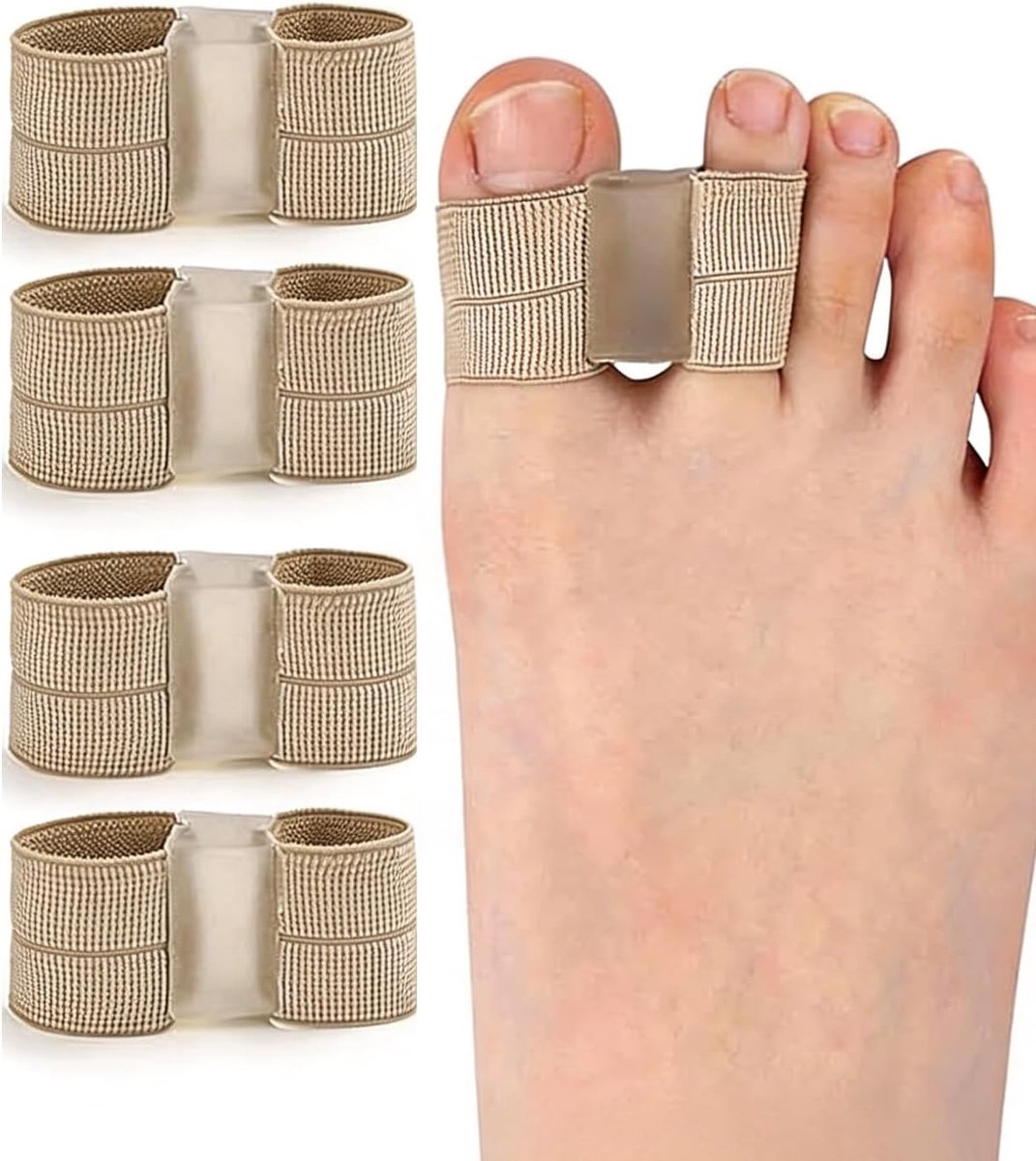 Valgus Corrector van siliconen, 4 stuks, teenspreider voor zachte uitlijning, pijnverlichting van voeten, heren en dames