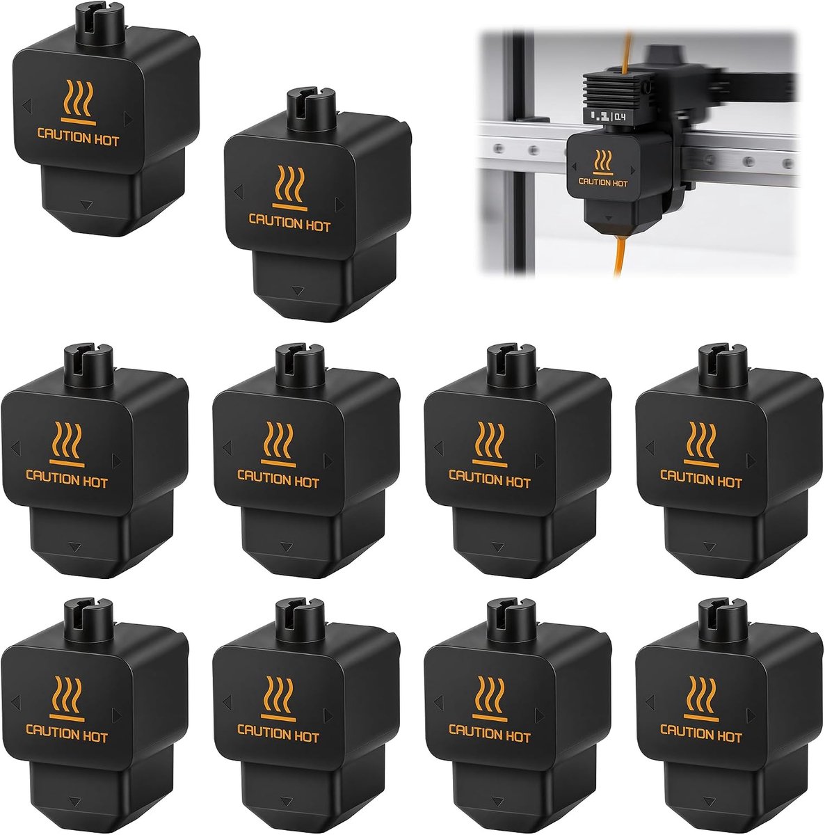 10 Stuks Siliconen Sokken voor Hotend H2D Bambu Lab