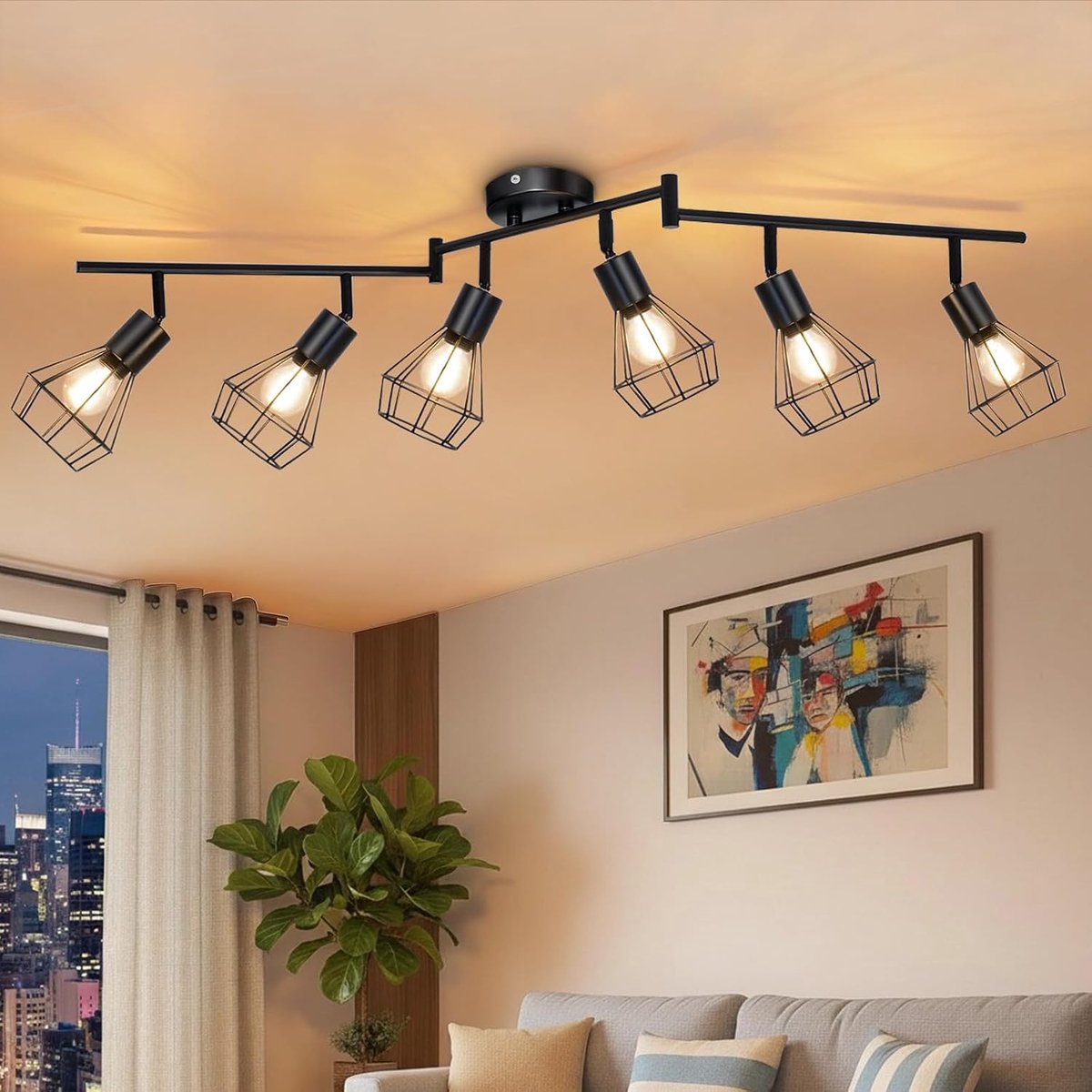 Plafondspots 360° draaibare plafondlamp E14 zwarte plafondlampen individueel instelbaar, wandspots hoogwaardig metaal voor keuken, woonkamer, slaapkamer