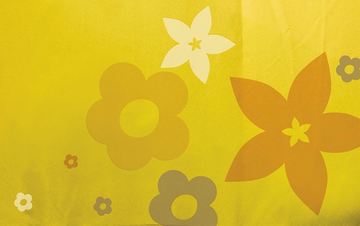 Balkonbanner 90 x 300 cm - Geel bloemenprint - Weerbestendig polyester - Bescherming tegen zon en wind - SnelShoppen