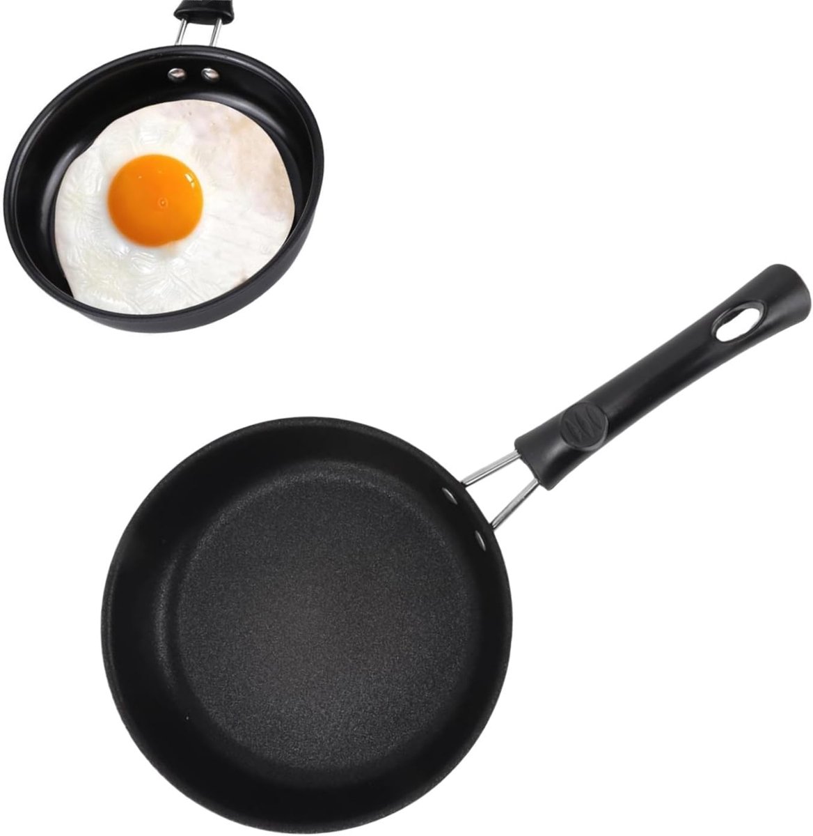 Mini One Egg Wonder Frying Pan, Egg Pan with Handle, Heat Resistant Pan, Portable Casserole, Camping Cooking, Omelet - ShopVlot