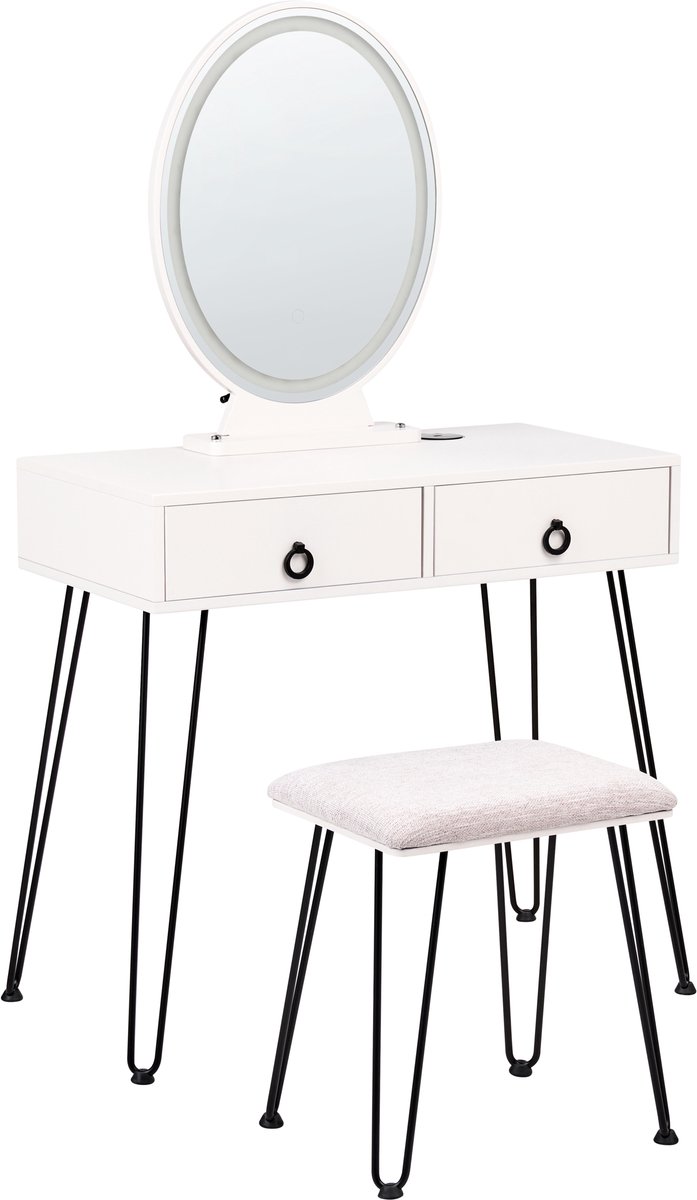 Beliani SOYE - Kaptafel - Wit - MDF