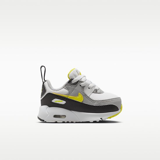 Nike Air Max 90 EasyOn Mesh TD - Maat 27 - Off White/Sonic Yellow / Wit Geel - Air Max 90 - Lifestyle - Kinder Sneakers voor Jongens en Meisjes — afbeelding 2