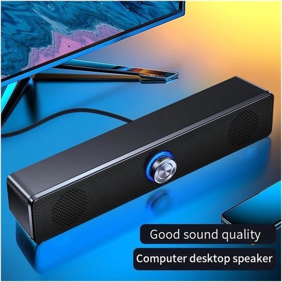 Home-theatersoundbar - Computerluidspreker - Voor films, muziek en games - Sterke bas - Compact ontwerp - Zwart — afbeelding 2