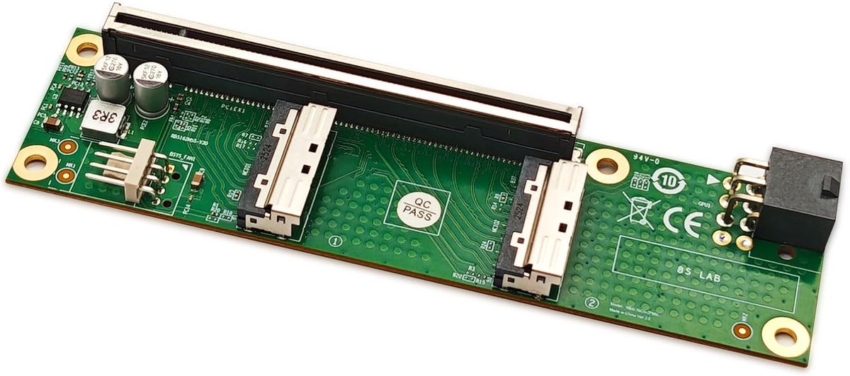 Dual MCIO to PCIe 5.0 Female Adapter, Requires Motherboard BIOS Support for Bifurcation - ShopVlot