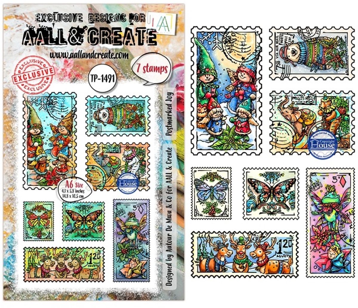 Aall & Create clearstamp A6 - Postmarked joy