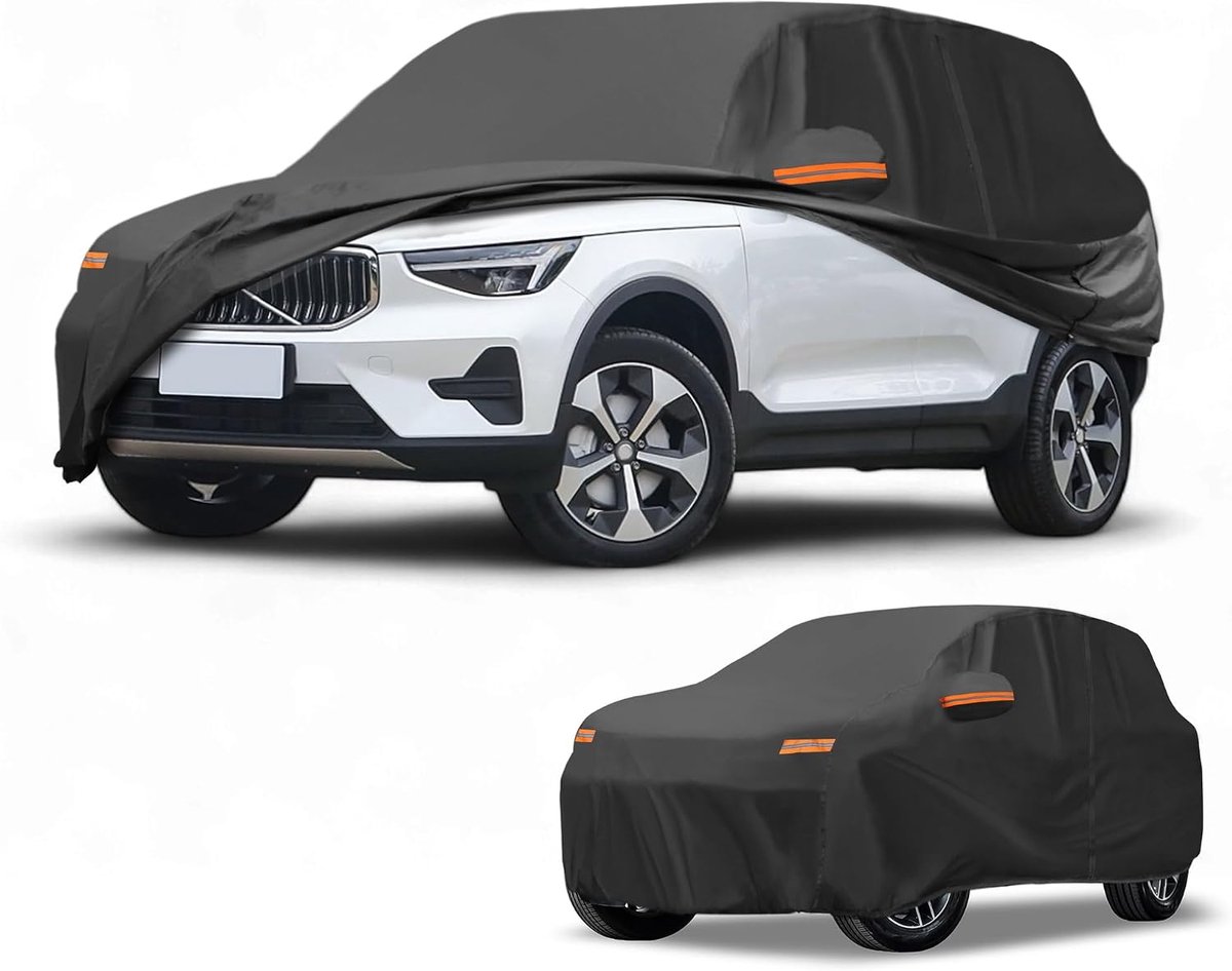 Car Cover Automobiles Waterproof All Weather Protection Outdoor Cover Full Car Cover for Volvo XC40 190T-PU Black with - ShopVlot