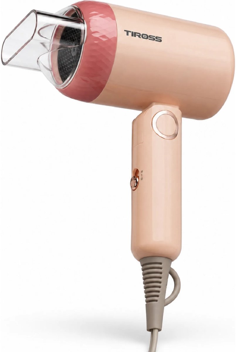 TIROSS Mini föhn 1200 W met inklapbare handgreep in groen of roze