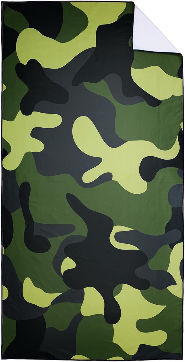 Armee camouflage strandhanddoek, 90 x 180 cm, sneldrogende camouflage badhanddoek, zandvrije handdoek, strandhanddoek - ShopVlot