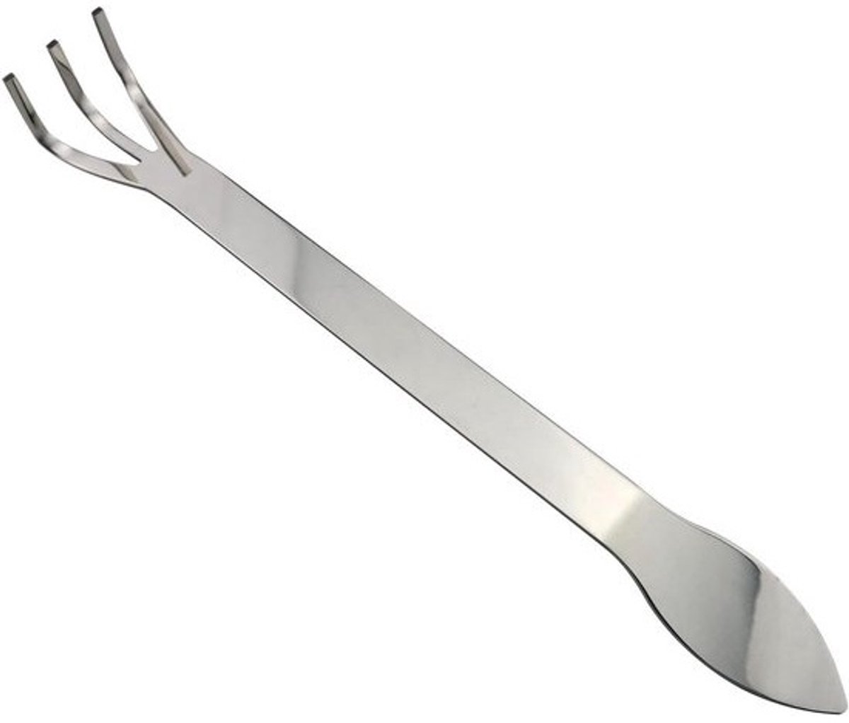 Wortelhark roestvrij staal - Bonsaihark 3-polig - Bodem losmaken - Ergonomisch handvat - 230 mm - Zilver